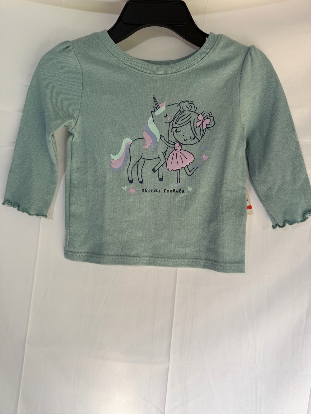 Girls' Mint Unicorn Graphic Long-Sleeve Tee